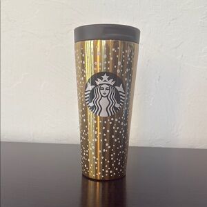 Starbucks Gold White and Black Tumbler